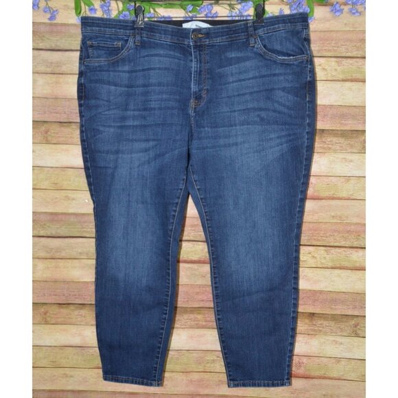 Sonoma Woman's PLUS Sized Skinny Leg Jeans Size 24W Stretch Comfort High Rise - Picture 1 of 9